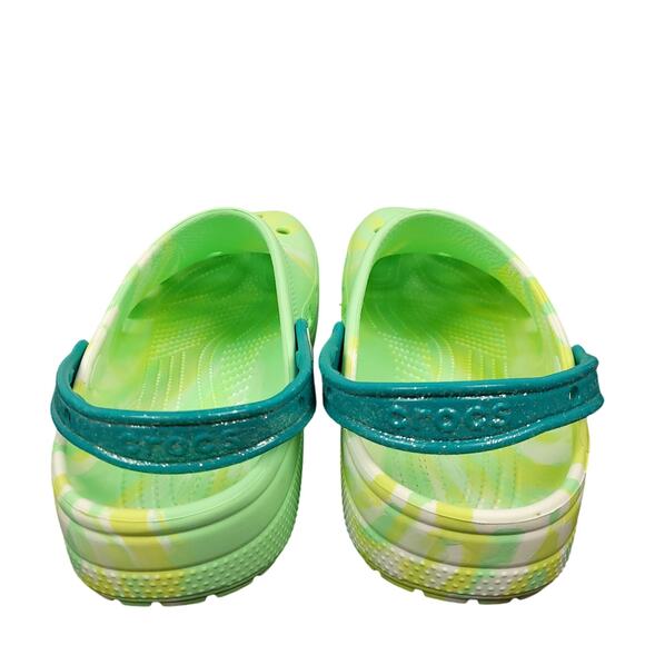 Crocs Men's Margaritaville Classic Clogs Sz 10 Women's 12 Green Yellow Tie Dye - Picture 12 of 14